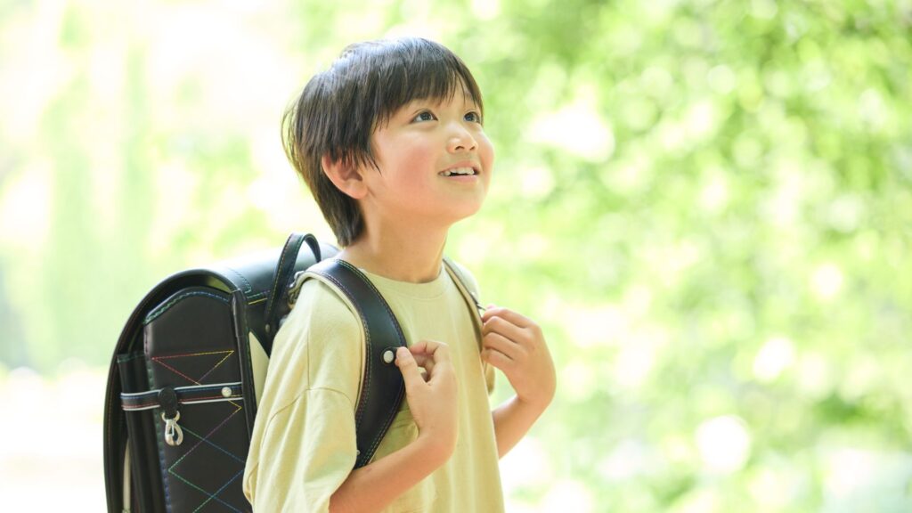 boy with backpack